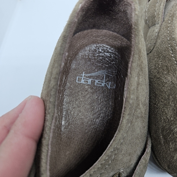 Dansko tan taupe suede Sandra mary jane wedges size 41 - Picture 9 of 10